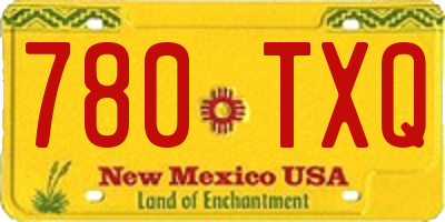 NM license plate 780TXQ