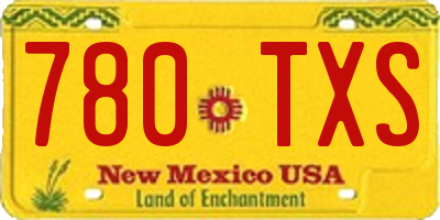NM license plate 780TXS