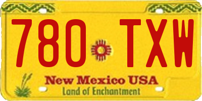 NM license plate 780TXW