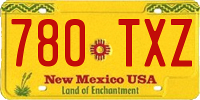 NM license plate 780TXZ