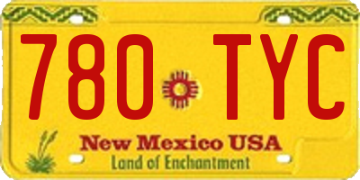 NM license plate 780TYC