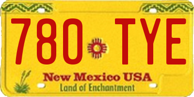NM license plate 780TYE