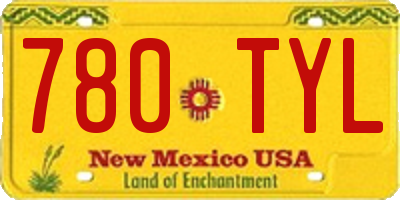 NM license plate 780TYL