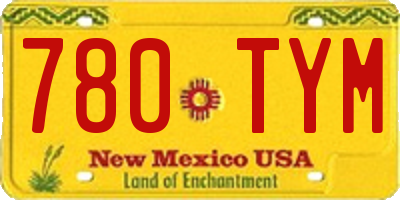 NM license plate 780TYM