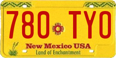 NM license plate 780TYO