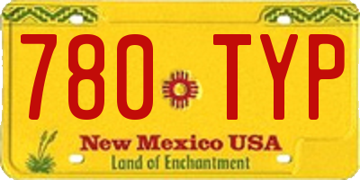 NM license plate 780TYP