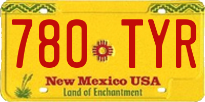 NM license plate 780TYR