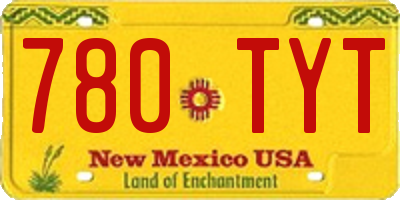 NM license plate 780TYT