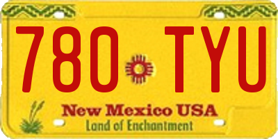 NM license plate 780TYU
