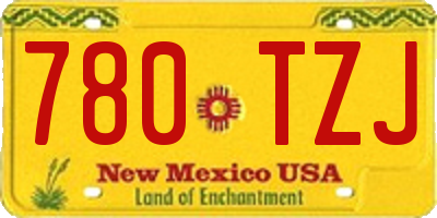 NM license plate 780TZJ