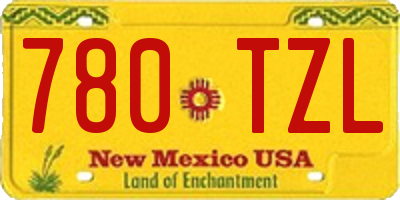 NM license plate 780TZL