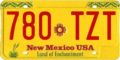 NM license plate 780TZT