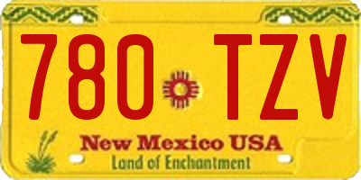 NM license plate 780TZV