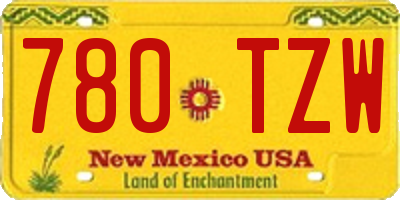 NM license plate 780TZW