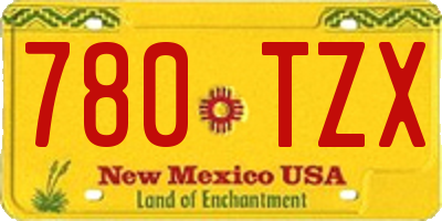 NM license plate 780TZX