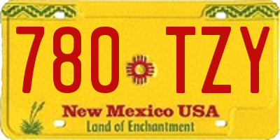 NM license plate 780TZY