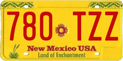 NM license plate 780TZZ