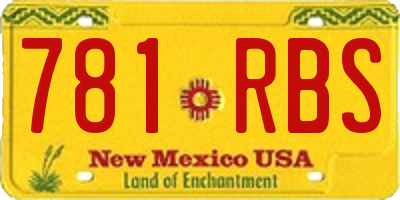 NM license plate 781RBS