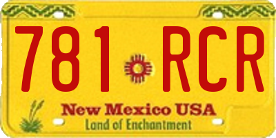 NM license plate 781RCR