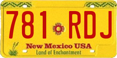 NM license plate 781RDJ