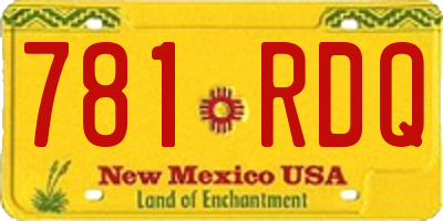 NM license plate 781RDQ