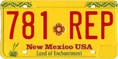 NM license plate 781REP