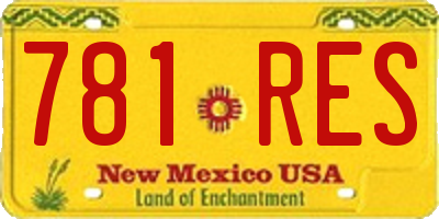 NM license plate 781RES