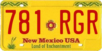 NM license plate 781RGR