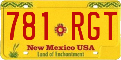 NM license plate 781RGT