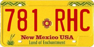 NM license plate 781RHC