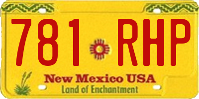 NM license plate 781RHP