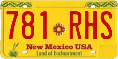NM license plate 781RHS