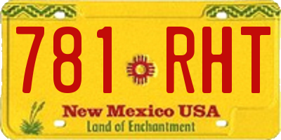 NM license plate 781RHT