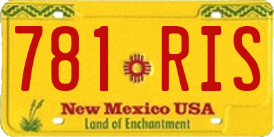 NM license plate 781RIS