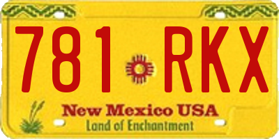 NM license plate 781RKX