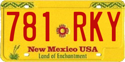 NM license plate 781RKY
