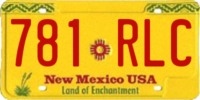 NM license plate 781RLC