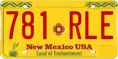 NM license plate 781RLE