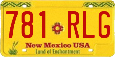 NM license plate 781RLG