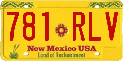 NM license plate 781RLV