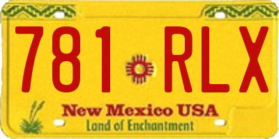NM license plate 781RLX