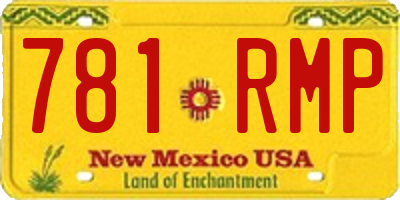 NM license plate 781RMP