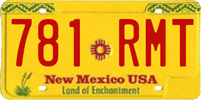 NM license plate 781RMT