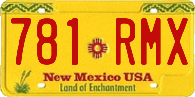 NM license plate 781RMX