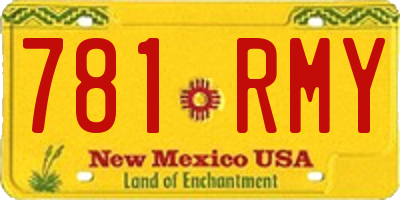 NM license plate 781RMY