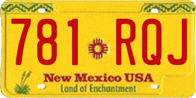 NM license plate 781RQJ