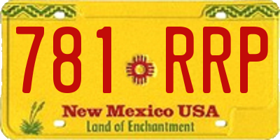 NM license plate 781RRP