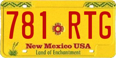 NM license plate 781RTG