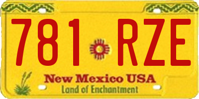 NM license plate 781RZE