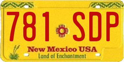 NM license plate 781SDP